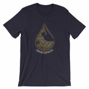 I Run On Essential Oils Word Cloud Oil Drop T-Shirt - Image 8
