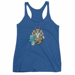 Capricorn Zodiac Symbol Sea Goat Head Astrology Women's tank top - Image 9