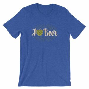 I Love Beer Heart Shaped Hops Retro Style Beer Lovers T-Shirt - Image 12