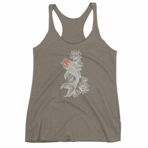 Koi Fish With Lotus Flowers Koi Fish Lovers Women's tank top - Image 5