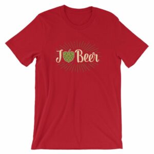 I Love Beer Heart Shaped Hops Retro Style Beer Lovers T-Shirt - Image 13