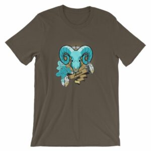 Aries Zodiac Symbol Rams Head Astrology T-Shirt - Image 8