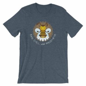 Bee Still and Meditate Meditating Bee Buddhism yoga T-Shirt - Image 10