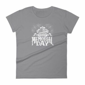 We Will Never Forget Memorial Day American Flag Women's T Shirt - Image 5