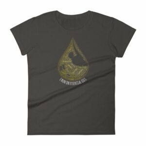 I Run On Essential Oils Word Cloud Oil Drop Women's T-Shirt - Image 2