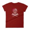 Hairdresser Skull Scissors and Bow Zentangle Style Women's T-Shirt - Image 9