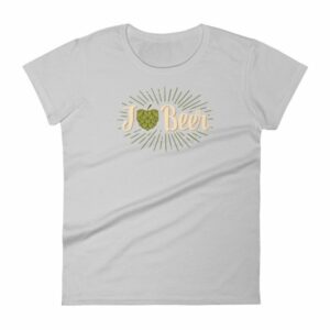 I Love Beer Heart Shaped Hops Retro Style Beer Lovers Women's T-Shirt - Image 11