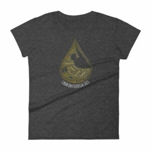 I Run On Essential Oils Word Cloud Oil Drop Women's T-Shirt - Image 3