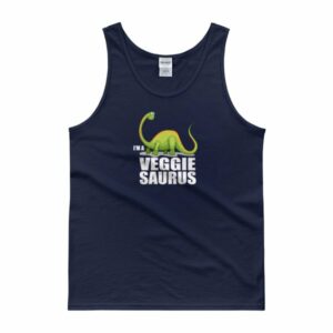 I'm A Veggiesaurus Vegan Lifestyle Dinosaur Tank Top - Image 2