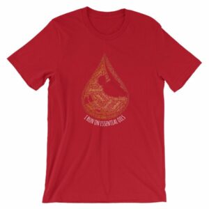 I Run On Essential Oils Word Cloud Oil Drop T-Shirt - Image 17