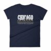 Chicago The Windy City Skyline and Reflection Women's T-Shirt - Image 4