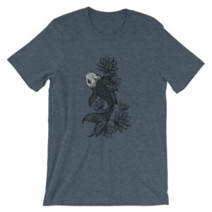 Koi Fish With Lotus Flowers Koi Fish Lovers T-Shirt - Image 8