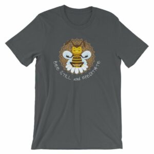 Bee Still and Meditate Meditating Bee Buddhism yoga T-Shirt - Image 7