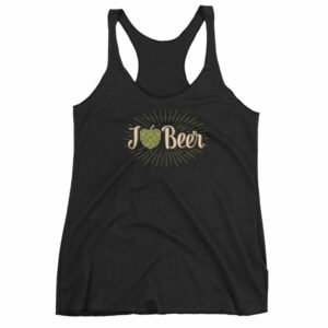I Love Beer Heat Shaped Hops Retro Style Beer Lovers Women's tank top
