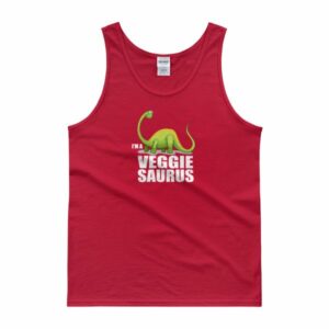 I'm A Veggiesaurus Vegan Lifestyle Dinosaur Tank Top - Image 8