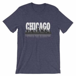 Chicago The Windy City Skyline and Reflection T-Shirt - Image 5