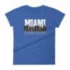 Miami Florida Skyline Silhouette and Reflection Women's T-Shirt - Image 9