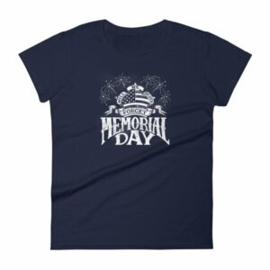 We Will Never Forget Memorial Day American Flag Women's T Shirt - Image 4
