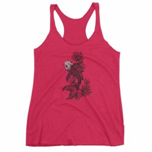 Koi Fish With Lotus Flowers Koi Fish Lovers Women's tank top - Image 10