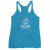 Hairdresser Skull Scissors and Bow Zentangle Style Women's tank top - Image 11