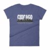 Chicago The Windy City Skyline and Reflection Women's T-Shirt - Image 6