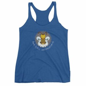 Bee Still and Meditate Meditating Bee Buddhism yoga Women's tank top - Image 9