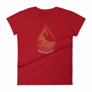 I Run On Essential Oils Word Cloud Oil Drop Women's T-Shirt - Image 13