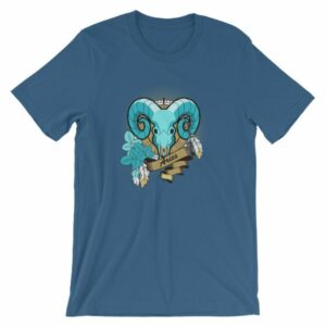 Aries Zodiac Symbol Rams Head Astrology T-Shirt - Image 10