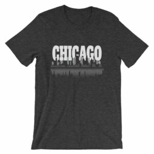 Chicago The Windy City Skyline and Reflection T-Shirt - Image 9