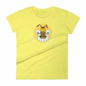 Bee Still and Meditate Meditating Bee Buddhism yoga Women's T-Shirt - Image 11