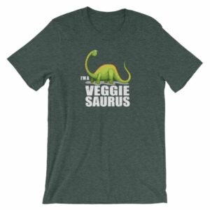 I'm A Veggiesaurus Vegan Lifestyle Dinosaur T-Shirt - Image 4