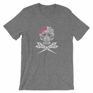 Hairdresser Skull Scissors and Bow Zentangle Style T-Shirt - Image 10