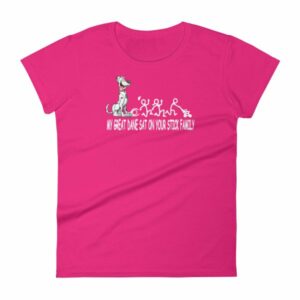 My Great Dane Sat On Your Stick Figure Family Funny Women's T-Shirt - Image 10
