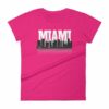 Miami Florida Skyline Silhouette and Reflection Women's T-Shirt - Image 14