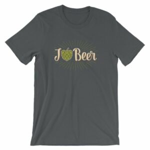 I Love Beer Heart Shaped Hops Retro Style Beer Lovers T-Shirt - Image 6
