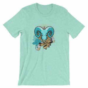 Aries Zodiac Symbol Rams Head Astrology T-Shirt - Image 15