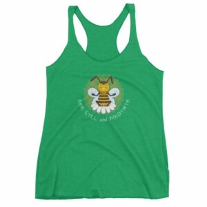 Bee Still and Meditate Meditating Bee Buddhism yoga Women's tank top - Image 10