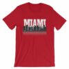 Miami Florida Skyline Silhouette and Reflection T-Shirt - Image 16