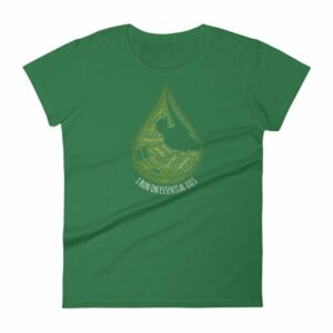 I Run On Essential Oils Word Cloud Oil Drop Women's T-Shirt - Image 7