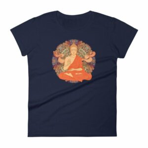 Siddhartha Gautama Buddha Meditating Buddhism Women's T-Shirt - Image 4