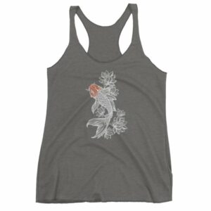 Koi Fish With Lotus Flowers Koi Fish Lovers Women's tank top - Image 4