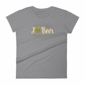 I Love Beer Heart Shaped Hops Retro Style Beer Lovers Women's T-Shirt - Image 5