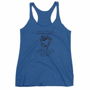 Adulting Stresses Meowt Funny Cat Lovers Women's tank top - Image 3