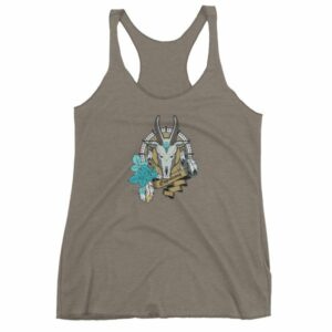 Capricorn Zodiac Symbol Sea Goat Head Astrology Women's tank top - Image 6