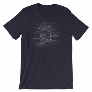 Hamburger Anatomy Chalk Drawing Hamburger Lovers T-Shirt - Image 8