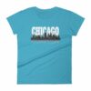 Chicago The Windy City Skyline and Reflection Women's T-Shirt - Image 11