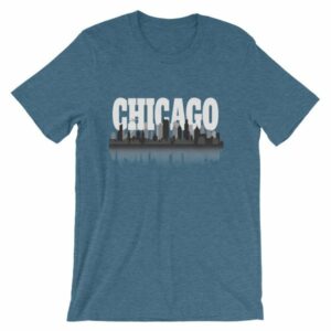 Chicago The Windy City Skyline and Reflection T-Shirt - Image 3