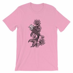 Koi Fish With Lotus Flowers Koi Fish Lovers T-Shirt - Image 13