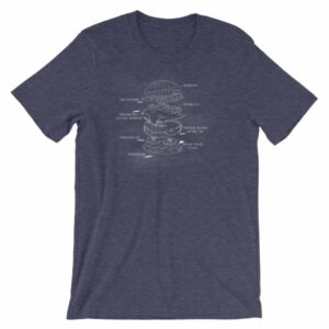Hamburger Anatomy Chalk Drawing Hamburger Lovers T-Shirt - Image 5