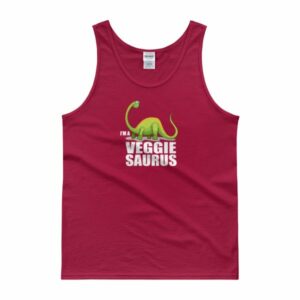 I'm A Veggiesaurus Vegan Lifestyle Dinosaur Tank Top - Image 7